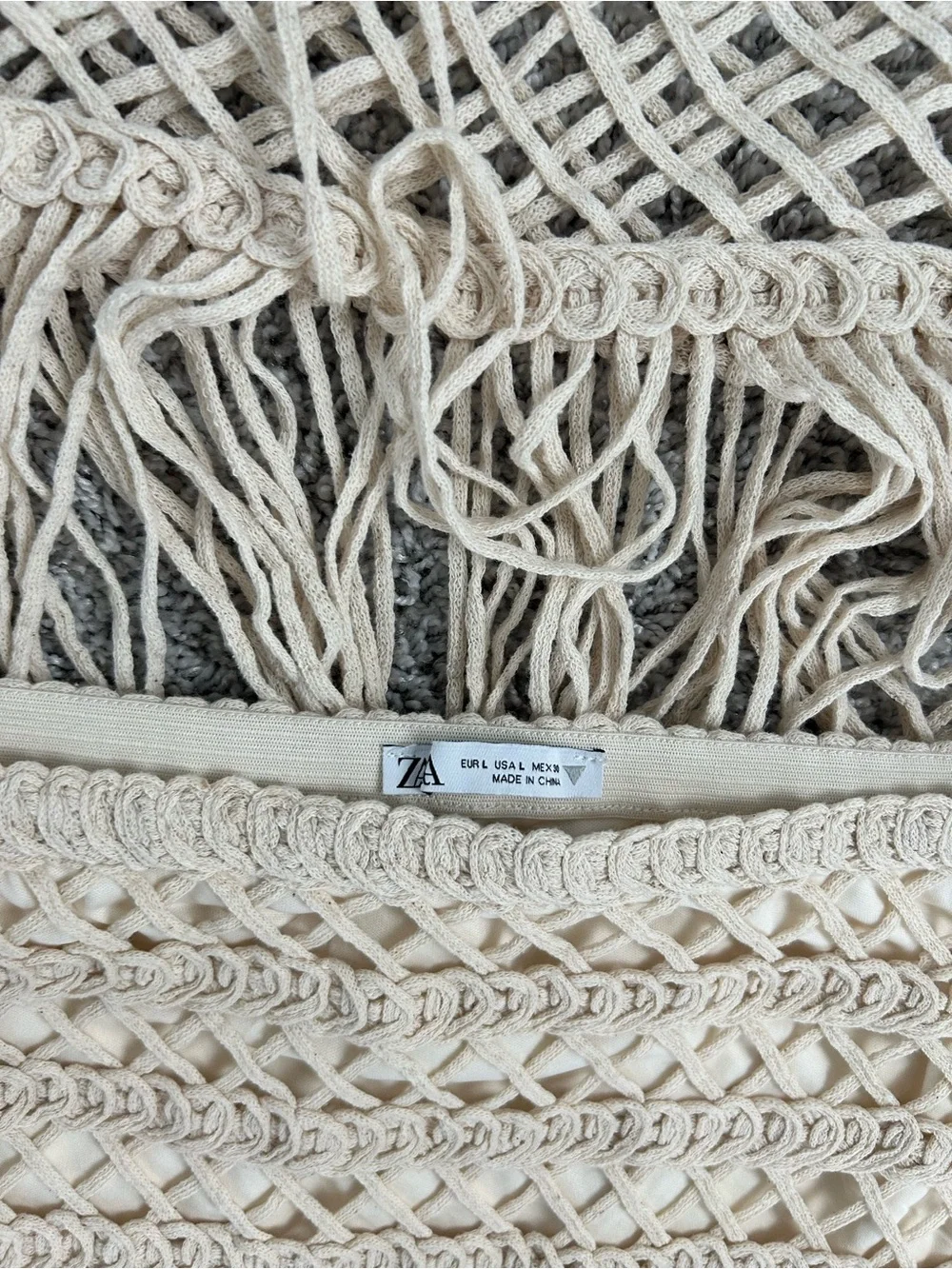 H&M Cream Crochet Maxi Swim Cover-Up Dress
